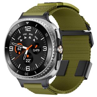 For Samsung Galaxy Watch 8 40mm / 44mm Kalebol Braided Nylon Sport Watch Band(Army Green)