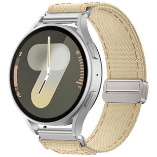 22mm Kalebol Cool Denim Magnetic Buckle Watch Band(Apricot)