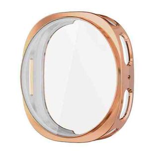 For Samsung Galaxy Watch8 40mm ENKAY Hat-Prince Full Coverage Electroplated Soft TPU Case with Screen Protection(Rose Gold)