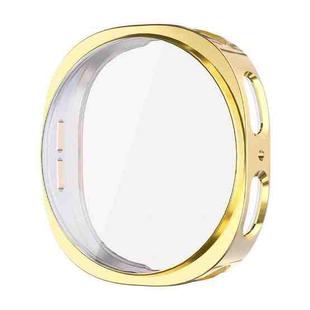 For Samsung Galaxy Watch8 44mm ENKAY Hat-Prince Full Coverage Electroplated Soft TPU Case with Screen Protection(Golden)