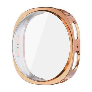For Samsung Galaxy Watch8 44mm ENKAY Hat-Prince Full Coverage Electroplated Soft TPU Case with Screen Protection(Rose Gold)