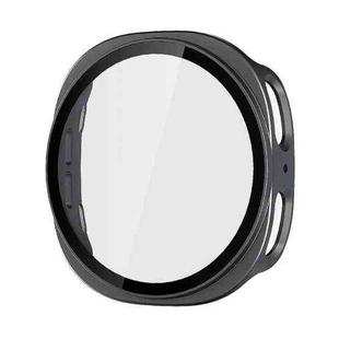 For Samsung Galaxy Watch8 44mm ENKAY Hat-Prince Full Coverage Tempered Glass Film Integrated PC Watch Case(Metal Gray)