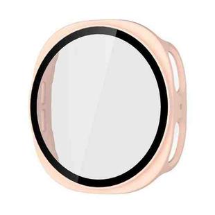 For Samsung Galaxy Watch8 40mm ENKAY Hat-Prince Full Coverage Tempered Glass Film Integrated PC Watch Case(Sand Pink)