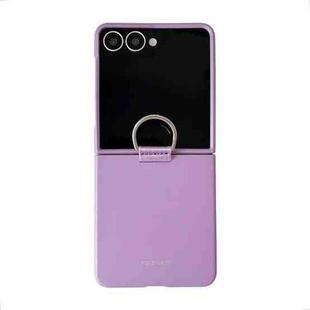 For Samsung Galaxy Z Flip7 5G Electricplating Ring Buckle Folding Phone Case(Pink)
