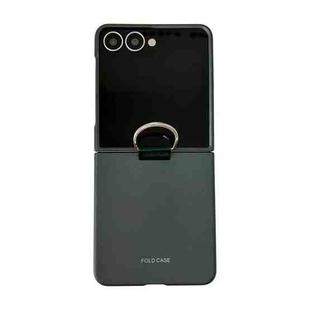 For Samsung Galaxy Z Flip7 5G Electricplating Ring Buckle Folding Phone Case(Green)