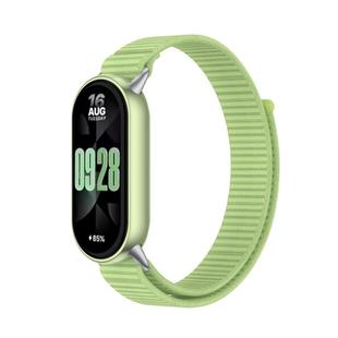 For Xiaomi Smart Band 10 / 9 / 8 Integrated Nylon Loop Hook And Loop Fastener Watch Band(Green)