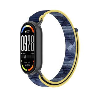 For Xiaomi Smart Band 10 / 9 / 8 Integrated Nylon Loop Hook And Loop Fastener Watch Band(Quiet Blue)