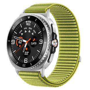 For Samsung Galaxy Watch 8 40mm / 44mm Woven Nylon Hook And Loop Fastener Watch Band(Wilderness Green)