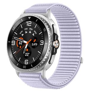 For Samsung Galaxy Watch 8 40mm / 44mm Woven Nylon Hook And Loop Fastener Watch Band(Hyacinth Purple)