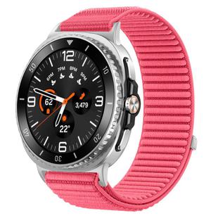 For Samsung Galaxy Watch 8 40mm / 44mm Woven Nylon Hook And Loop Fastener Watch Band(Red)