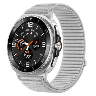 For Samsung Galaxy Watch 8 40mm / 44mm Woven Nylon Hook And Loop Fastener Watch Band(Gray)
