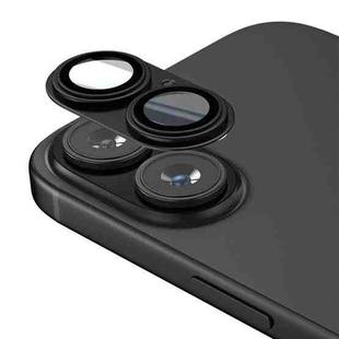 For iPhone 16  Kalebol Precise Alignment Stepped Eagle Eye Metal Lens Film(Black)