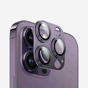 For iPhone 14 Pro Max Kalebol Precise Alignment Stepped Eagle Eye Metal Lens Film(Dark Purple)