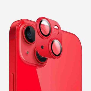 For iPhone 14 Kalebol Precise Alignment Stepped Eagle Eye Metal Lens Film(Red)