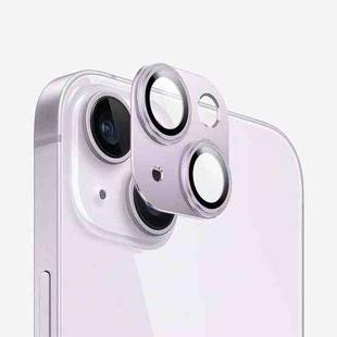 For iPhone 14 Kalebol Precise Alignment Stepped Eagle Eye Metal Lens Film(Purple)