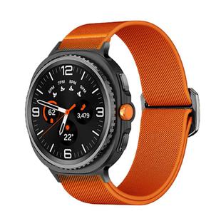 For Samsung Galaxy Watch 8 40mm / 44mm Bull Bead Buckle Elastic Nylon Watch Band(Orange)