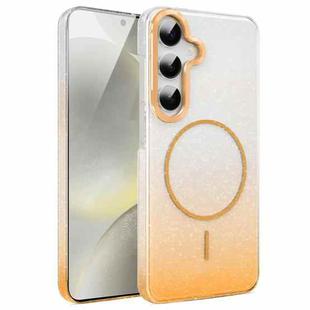 For Samsung Galaxy S24 5G Gold Diamond Glitter Gradient MagSafe Shockproof Phone Case(Gold)
