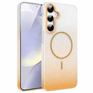 For Samsung Galaxy S24+ 5G Gold Diamond Glitter Gradient MagSafe Shockproof Phone Case(Gold)
