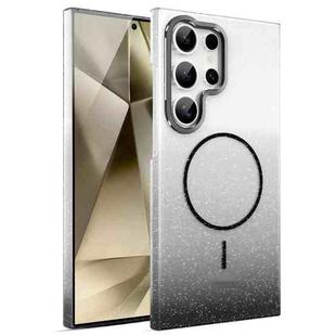 For Samsung Galaxy S24 Ultra 5G Gold Diamond Glitter Gradient MagSafe Shockproof Phone Case(Black)