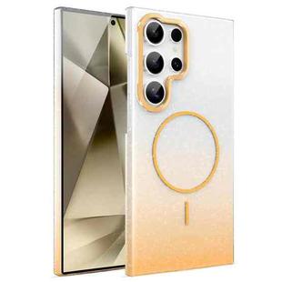 For Samsung Galaxy S24 Ultra 5G Gold Diamond Glitter Gradient MagSafe Shockproof Phone Case(Gold)