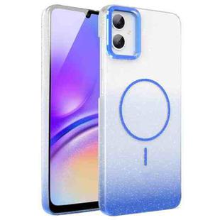 For Samsung Galaxy A05 Gold Diamond Glitter Gradient MagSafe Shockproof Phone Case(Blue)