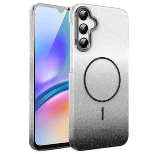 For Samsung Galaxy A05s Gold Diamond Glitter Gradient MagSafe Shockproof Phone Case(Black)