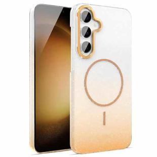 For Samsung Galaxy S23 FE 5G Gold Diamond Glitter Gradient MagSafe Shockproof Phone Case(Gold)