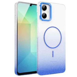 For Samsung Galaxy A06 4G Gold Diamond Glitter Gradient MagSafe Shockproof Phone Case(Blue)