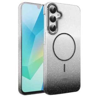 For Samsung Galaxy A16 5G Gold Diamond Glitter Gradient MagSafe Shockproof Phone Case(Black)