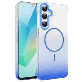 For Samsung Galaxy A16 5G Gold Diamond Glitter Gradient MagSafe Shockproof Phone Case(Blue)