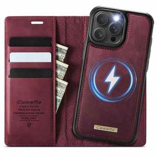 For iPhone 16 Pro Max CaseMe C49 MagSafe RFID Blocking Detachable Wallet Leather Phone Case(Red)