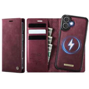For iPhone 16 Plus CaseMe C49 MagSafe RFID Blocking Detachable Wallet Leather Phone Case(Red)