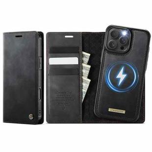 For iPhone 16 Pro CaseMe C49 MagSafe RFID Blocking Detachable Wallet Leather Phone Case(Black)