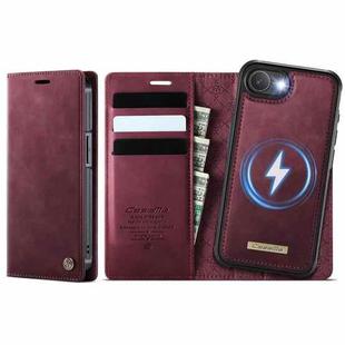 For iPhone 16e CaseMe C49 MagSafe RFID Blocking Detachable Wallet Leather Phone Case(Red)