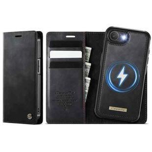 For iPhone 16e CaseMe C49 MagSafe RFID Blocking Detachable Wallet Leather Phone Case(Black)