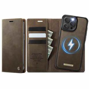 For iPhone 12 / 12 Pro CaseMe C49 MagSafe RFID Blocking Detachable Wallet Leather Phone Case(Coffee)