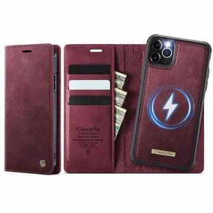 For iPhone 11 Pro CaseMe C49 MagSafe RFID Blocking Detachable Wallet Leather Phone Case(Red)