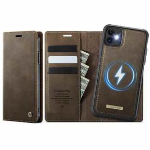 For iPhone 11 CaseMe C49 MagSafe RFID Blocking Detachable Wallet Leather Phone Case(Coffee)