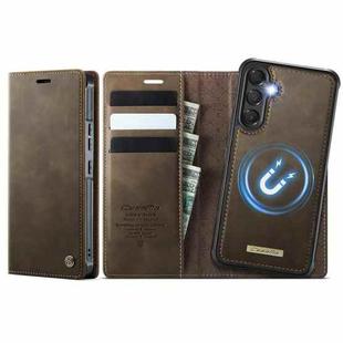For Samsung Galaxy A14 5G / M44 CaseMe C49 Magnetic RFID Blocking Detachable Wallet Leather Phone Case(Coffee)