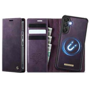 For Samsung Galaxy A14 5G / M44 CaseMe C49 Magnetic RFID Blocking Detachable Wallet Leather Phone Case(Purple)