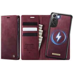 For Samsung Galaxy S21 5G CaseMe C49 Magnetic RFID Blocking Detachable Wallet Leather Phone Case(Red)
