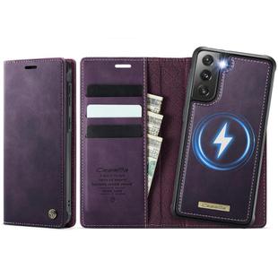 For Samsung Galaxy S21 5G CaseMe C49 Magnetic RFID Blocking Detachable Wallet Leather Phone Case(Purple)