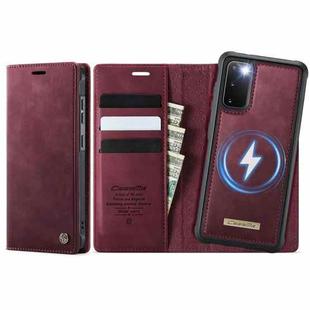 For Samsung Galaxy S20 CaseMe C49 Magnetic RFID Blocking Detachable Wallet Leather Phone Case(Red)