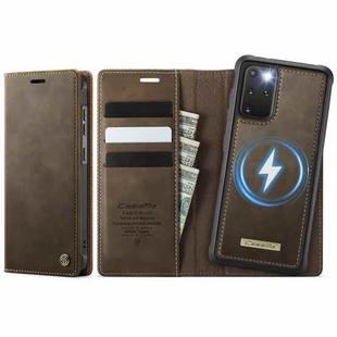 For Samsung Galaxy S20+ CaseMe C49 Magnetic RFID Blocking Detachable Wallet Leather Phone Case(Coffee)