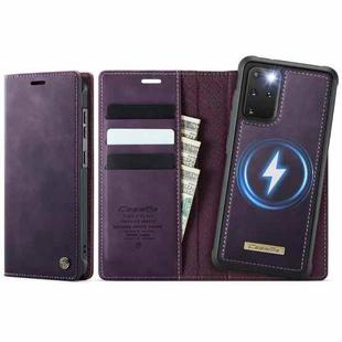 For Samsung Galaxy S20+ CaseMe C49 Magnetic RFID Blocking Detachable Wallet Leather Phone Case(Purple)