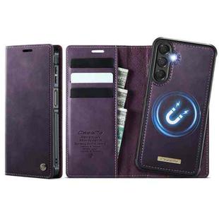 For Samsung Galaxy A14 5G / M44 CaseMe C49 Magnetic RFID Blocking Detachable Wallet Leather Phone Case(Purple)
