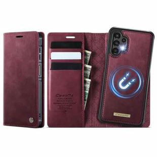 For Samsung Galaxy A13 / A04s CaseMe C49 Magnetic RFID Blocking Detachable Wallet Leather Phone Case(Red)
