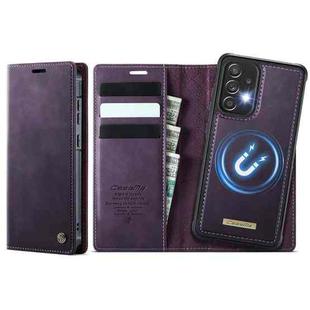 For Samsung Galaxy A52 / A52s CaseMe C49 Magnetic RFID Blocking Detachable Wallet Leather Phone Case(Purple)