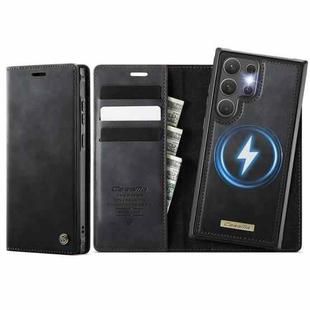 For Samsung Galaxy S22 Ultra 5G CaseMe C49 Magnetic RFID Blocking Detachable Wallet Leather Phone Case(Black)
