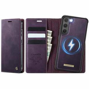 For Samsung Galaxy S23 5G CaseMe C49 Magnetic RFID Blocking Detachable Wallet Leather Phone Case(Purple)